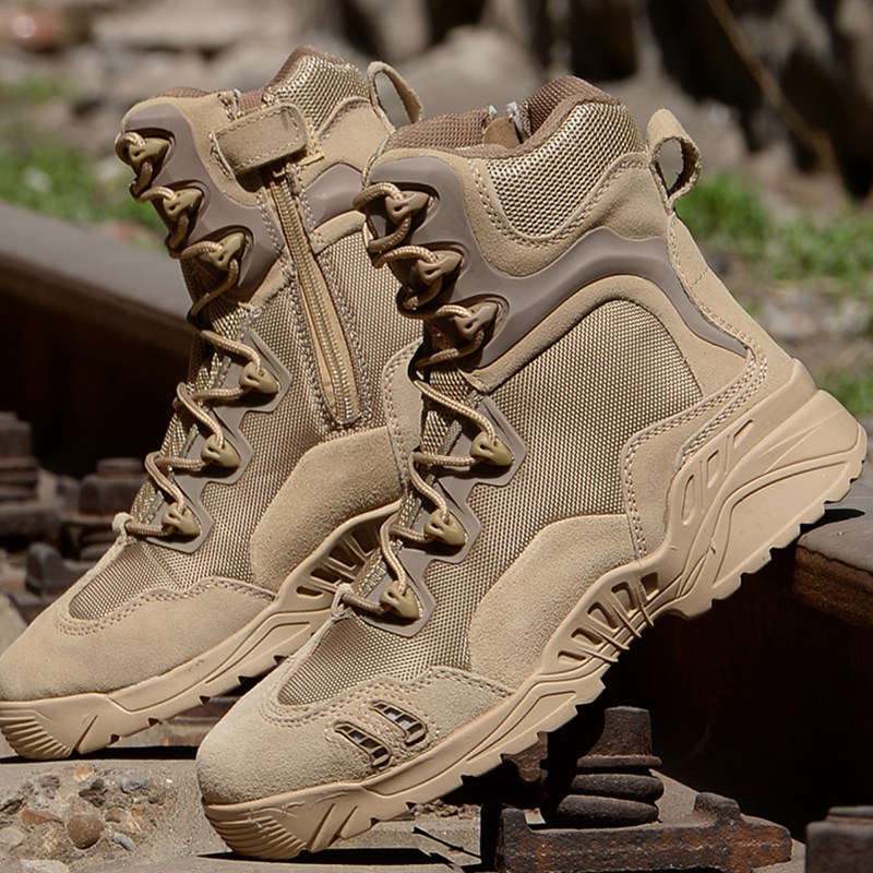 Combat boots male and female special soldiers spring ultralight high and low helps military fans for training boots tactical boots Desert Boots Mountaineering Shoes