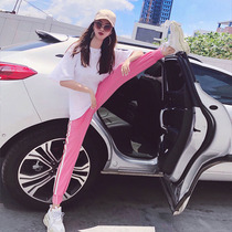 Super fire leisure sportswear two-piece set 2021 New Women loose pink Net Red fashion run spring and summer