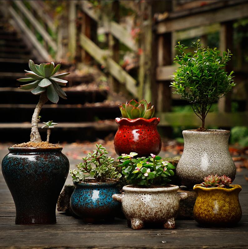 Fleshy flower pot large old running of large diameter zhuang zi special offer a clearance creative contracted crude some ceramic porcelain clay flower POTS