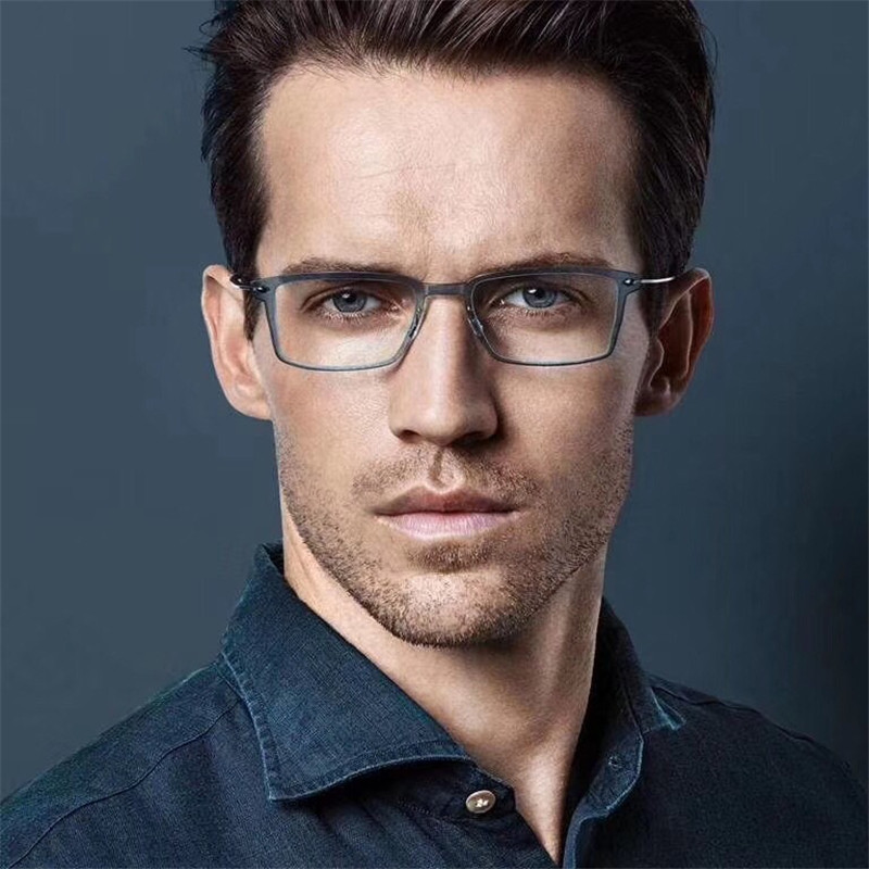 Only 6g ultra-light pure titanium men's glasses frame suitable for height number of nylon frames full frame without screw glasses 6528