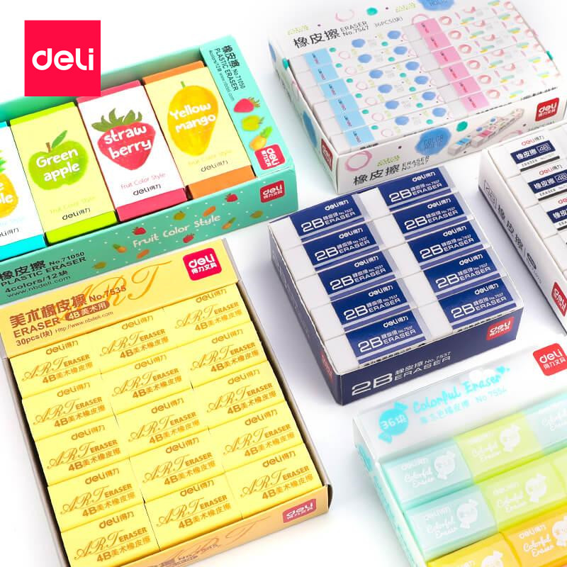 Deli eraser Students wipe clean without leaving a trace Creative cartoon cute children's like skin rub 4b art rubber Rubber Elephant skin rub student 2B exam special eraser