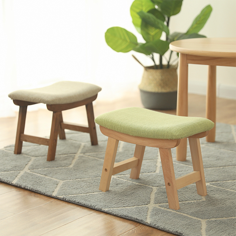 Solid Wood Cloth Art Changing Shoes Stool small stool Domestic wooden bench wearing shoes Dining Room Tea Table tea table Table Bench Sofa Short Stool