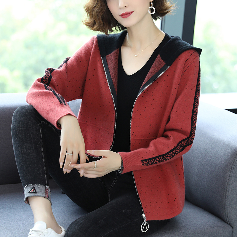 Fat sister spring 2021 new large size women's knitted cardigan fat mm loose thin sweater jacket top