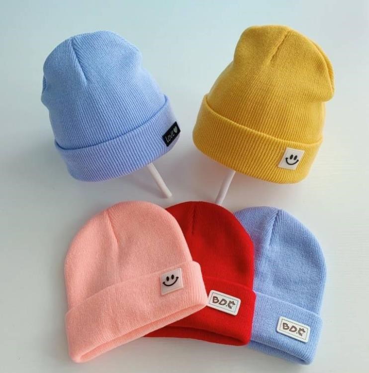High elastic baby hat autumn winter baby newborn infant thickened winter warm knit wool thread cap tide