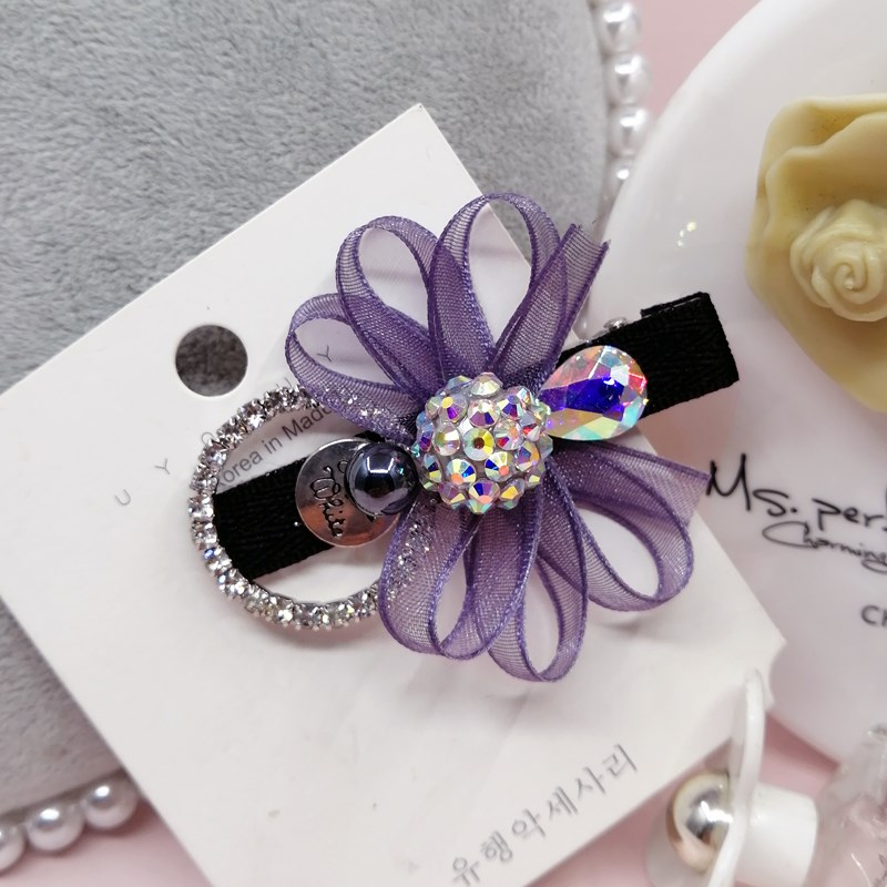 images 21:Butterfly Bolt hairpinch Pearl Haircard Han Downtress Water Drill Tops Flower Spring Clip Flavored Pinch Duck Platter