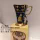 Spot Egyptian FM brand cultural and creative porcelain cup 13.5cm cat god green gold cup upgraded version original box