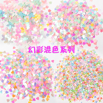 Net red mixed nail sequin DIY production material Peach heart five-pointed star diamond petal shape patch super shiny