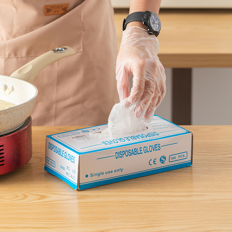 Protective Gloves Kitchen Film Clear Home Dining Thick Waterproof Oil Resistant Disposable PVC Gloves