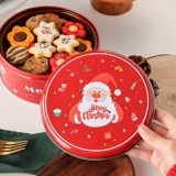 Компактная подарочная коробка, жестяная коробка, со снежинками