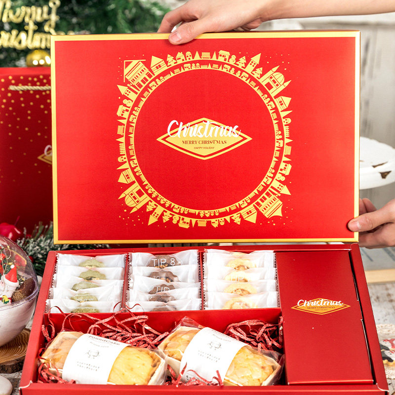 Christmas Carry-on Gift Box Christmas Gift Box BOXES Snowflake Crisp Dry Candy Box High Gear Gift Box