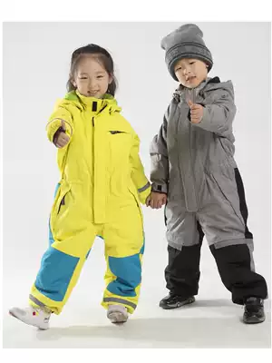 Boys and girls children's one-piece ski suit double-board jumpsuit weatherproof and cold-proof clothing resistant to minus 30 degrees below zero