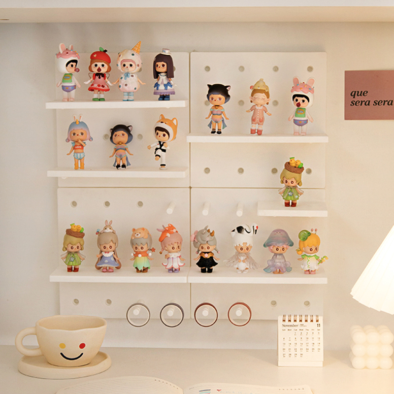 Hole board rack storage wall student dormitory free punching wall artifact background wall blind box model display stand