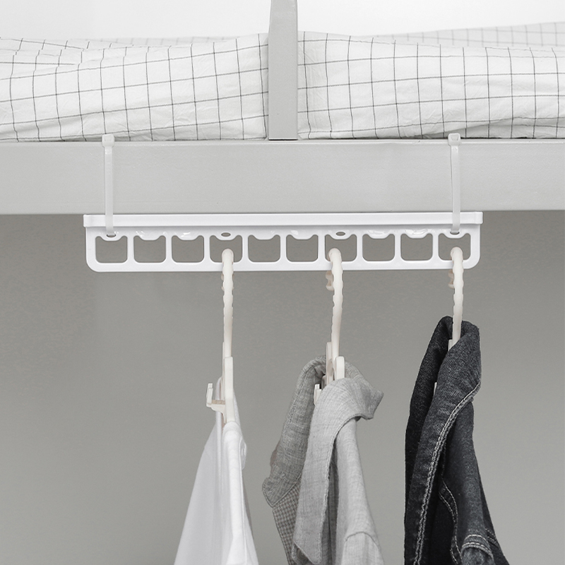 Bedside Hanghanger College Student Dorm Room Dorm Room Dorm-free perforated bedside Bedside Containing no-Scratched Clotheshorse drying hanger