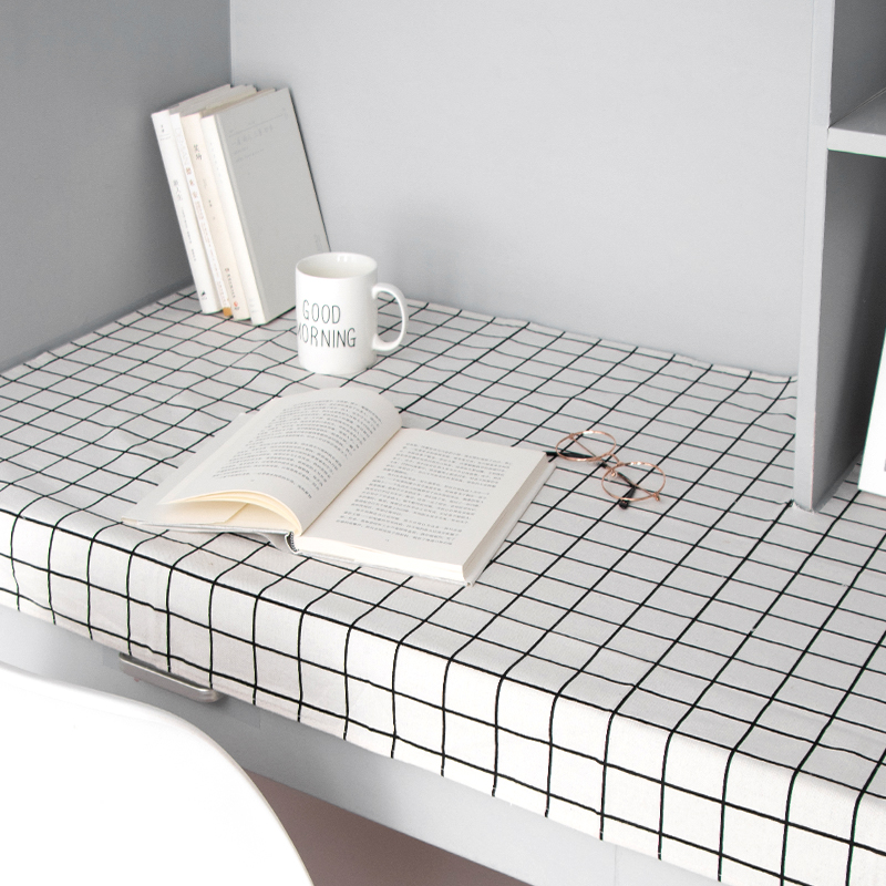 Tablecloths Desk Ins Students Dorm Room Pvc Waterproof Anti-Oil Nordic Wind Free Wash Cloth Art Plaid Desk Cushion
