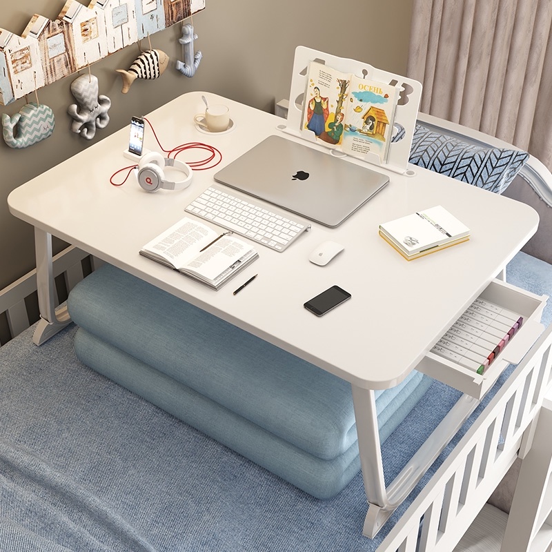 Bedroom small table bed table folding student learning dormitory artifact living in school removable bay window computer lazy table