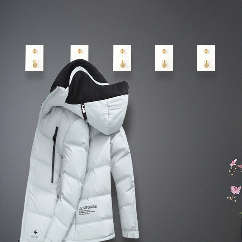 New Brass Marble Door Rear Hyun Guan Cloister Powerful Adhesive Glued Hook Wall Free Wall Wall-mounted Wall