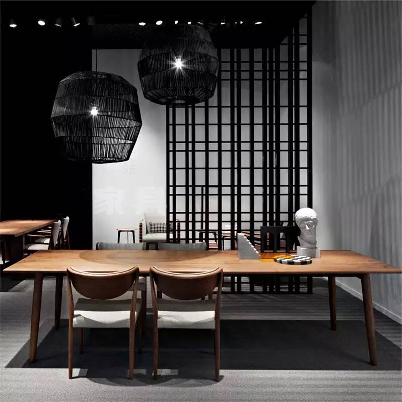 Nordic solid wood conference table long table simple modern negotiation table desk rectangular table long table table table