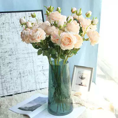 Simulation peony rose bouquet wedding home living room floor decoration dry flower fake flower silk flower arrangement
