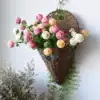 American country wall decoration Wall hanging Pastoral creative willow flower basket Shop window Cafe wall hanging decoration