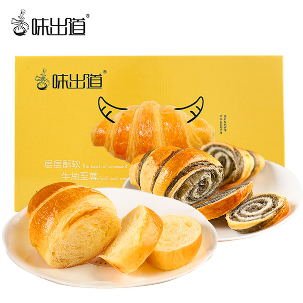 味出道 牛角包 面包 720g 天猫优惠券折后￥24.9包邮（￥29.9-5）多味可选