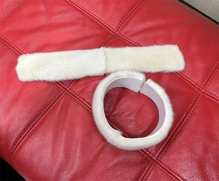 Mink Fur Cuffs Black White Fur Black Mink Arm Warmers Wrist Guards Sleeve Cuffs Fur Sweater Coat Cuffs