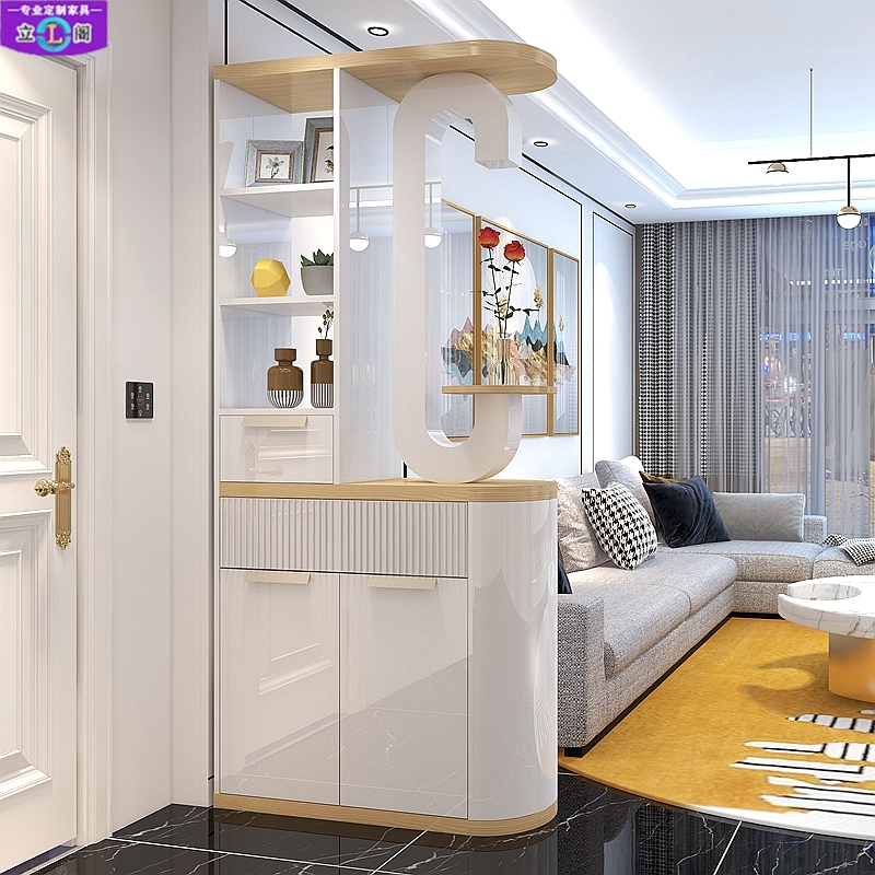 Light Luxury Living Room Entrance Cabinet, Shoe Cabinet, Integrated Partition Cabinet, Simple Modern Entrance Screen Decoration, Entry Hall Wine Cabinet