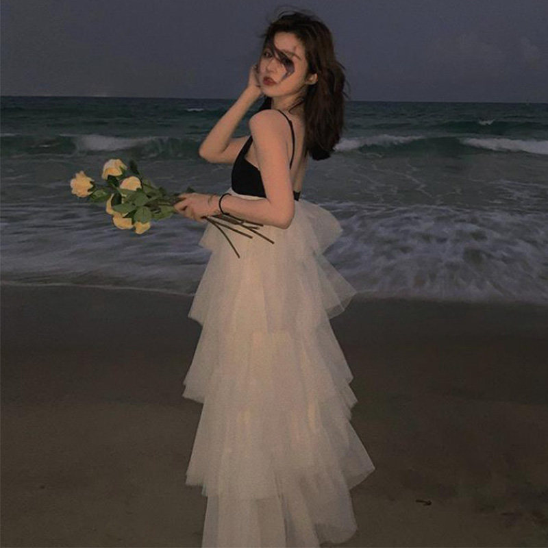 Bellflower first love Little man Mori princess Gentle style Beach seaside holiday halter dress childrens summer