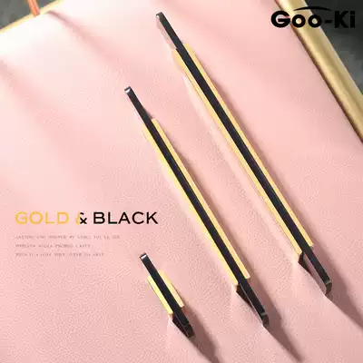 Modern light luxury cabinet door handle black gold splicing handle Nordic modern simple Drawer Wardrobe handle