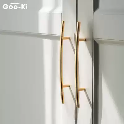 Gooqi Nordic modern simple overall Cabinet handle wardrobe gold cabinet handle drawer cabinet handle handle handle handle