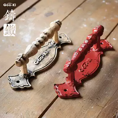 Gooqi retro wooden door handle big handle antique big door handle sliding door handle barn door handle barn door handle