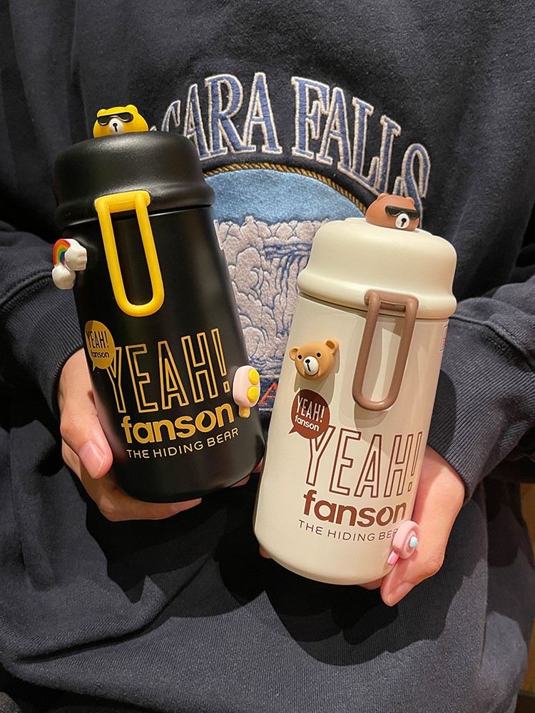 Insulation Cup Ladies Delicate Advanced SensFashion Portable Small Ins Minimis Students Water Cup Junior High School Raw Cups