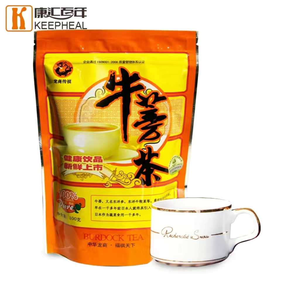 New goods Kanghui century-old gold burdock tea health tea Xuzhou specialty fresh burdock tea slice tea