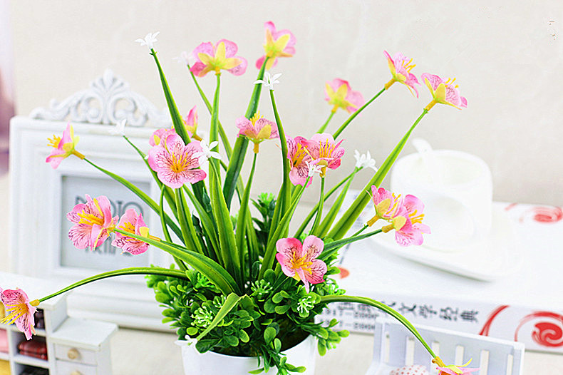 Mô phỏng Hoa tulip giả cây xanh giả hoa phòng khách trang trí cây xanh phòng khách hoa giả trồng chậu giai đoạn bonsai - Hoa nhân tạo / Cây / Trái cây hoa giấy giả