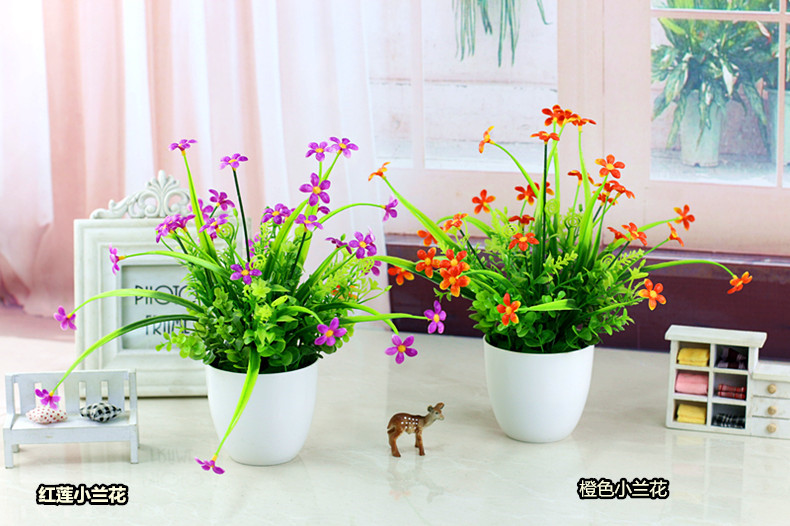 Vườn nhà mô phỏng cây hoa giả trồng chậu cây cảnh nhỏ đặt trong phòng khách nhựa trong nhà trang trí cây xanh - Hoa nhân tạo / Cây / Trái cây chậu cây giả