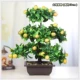 Lớn mô phỏng trung bình trái cây trong chậu nhựa xanh hoa giả cây phong phú cây cảnh táo táo đào đào phòng khách trang trí - Hoa nhân tạo / Cây / Trái cây bình hoa giả
