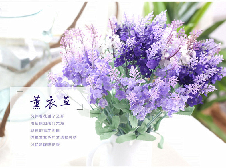 Mô phỏng môi trường mẫu giáo, trang trí vĩnh cửu, hoa, hoa giả, hoa khô, hoa đơn, Provence, hoa oải hương, 10 - Hoa nhân tạo / Cây / Trái cây cây giả treo tường