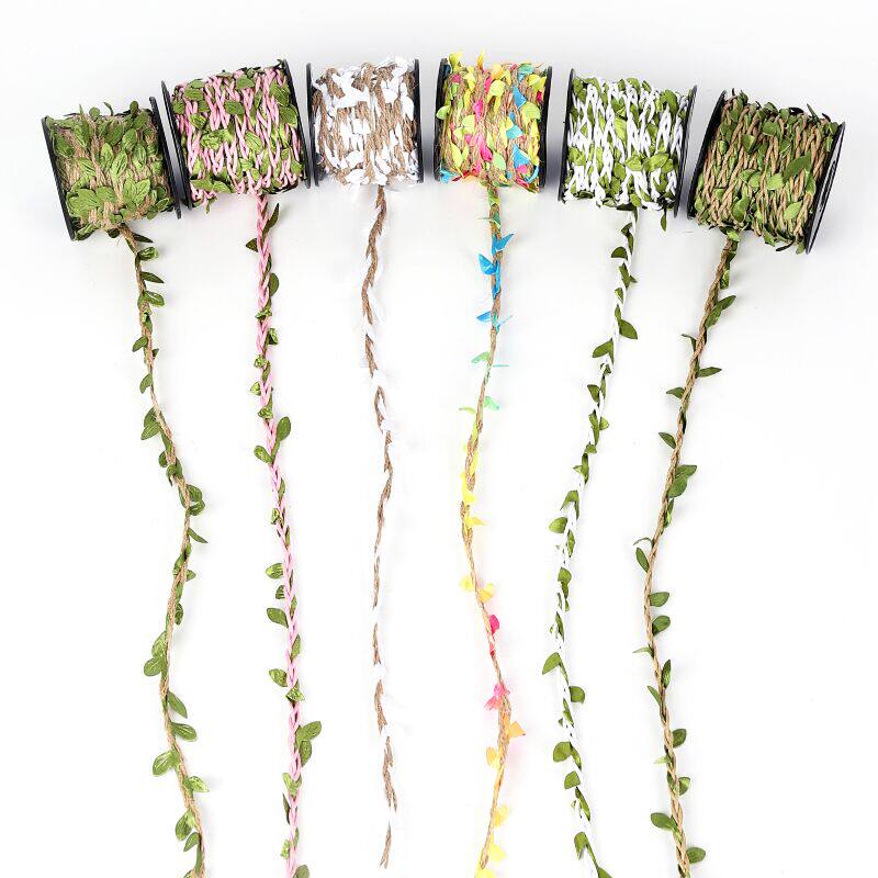 Sen Department hanging colorful hemp rope handmade diy material leaves rattan rope decorative wall hand-woven creative