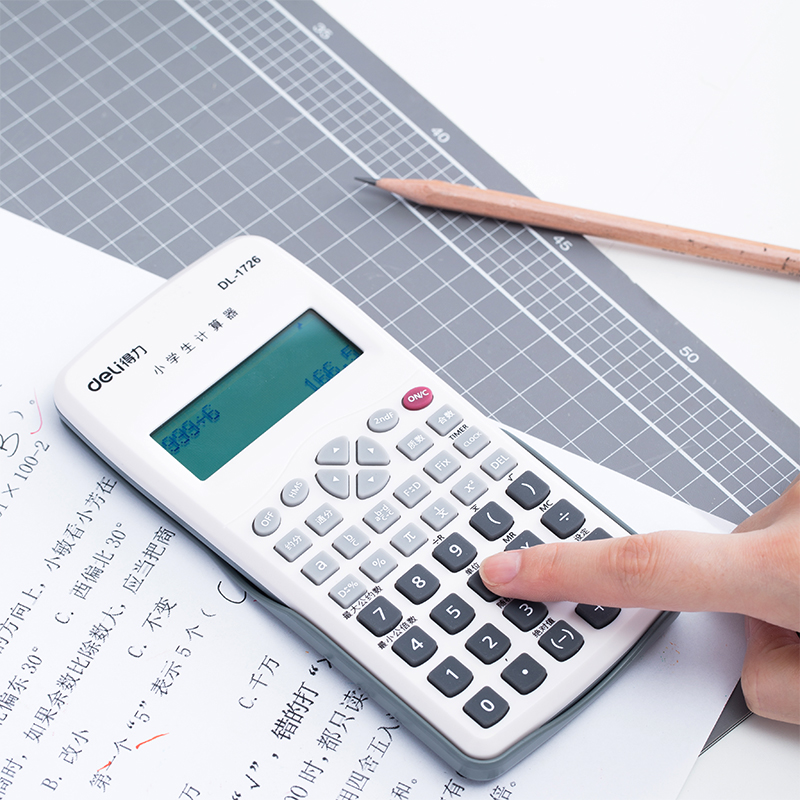 Deli Primary and secondary school students calculator Multi-function calculator for fourth-graders 4th-graders teaching version of scientific calculator can calculate the square fraction remainder countdown calculator