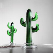 Handmade artwork glass glazed Nordic style home decoration creative large ornaments book desktop cactus ins