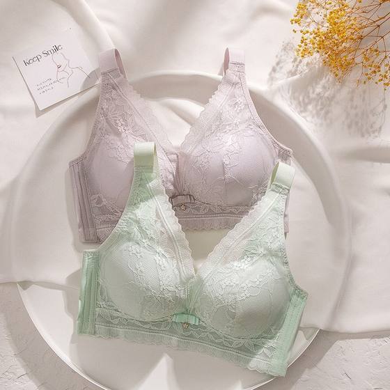 
Lace underwear women adjustable breasts gathered without steel rings and small breasts lifted without magnetism for security check bra