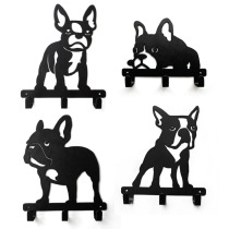 Bulldog series puppy creative hook original design clothes wall hanging iron 20 cm wide free punching nails