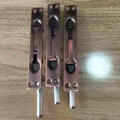 Buyang security door 6 inch red ancient copper latch universal latch door latch flap pin female latch