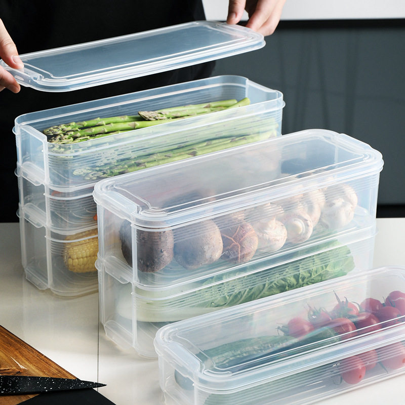 Kitchen multi-layer storage box Refrigerator fruit and vegetable eggs refrigerated frozen preservation box Food grains fruit storage box