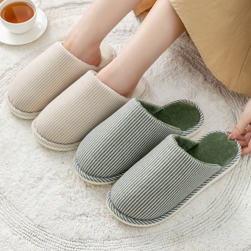 Glint Thickened Warm Home Cotton Slippers Winter Lady Interior Waterproof Non-slip Floor Comfort Couple Cotton Shoes Man