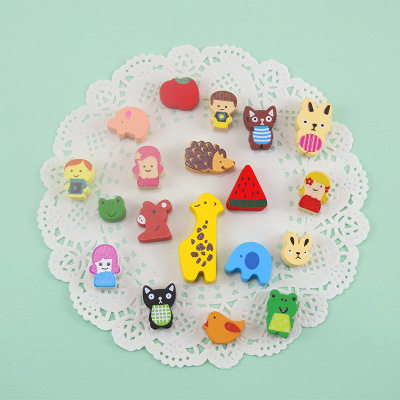 Creative critter fridge sticker message board blackboard tile cute cartoon zodiac wood 19 pack home decoration