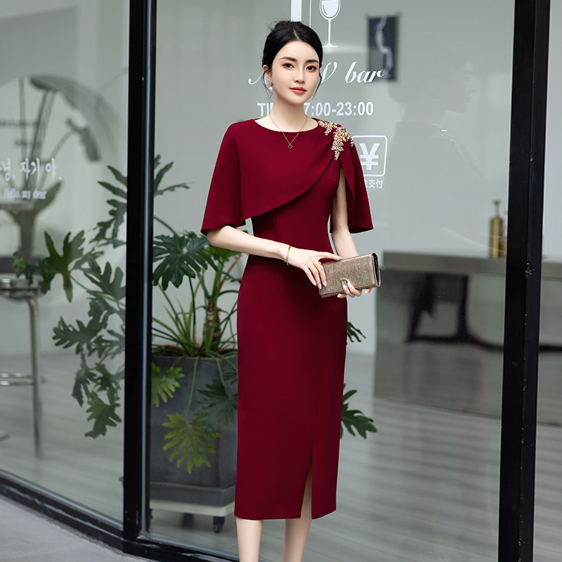 lapel collar long sleeve feather decor mini dresses-burgundy Intense defense feather mini dress in Burgundy