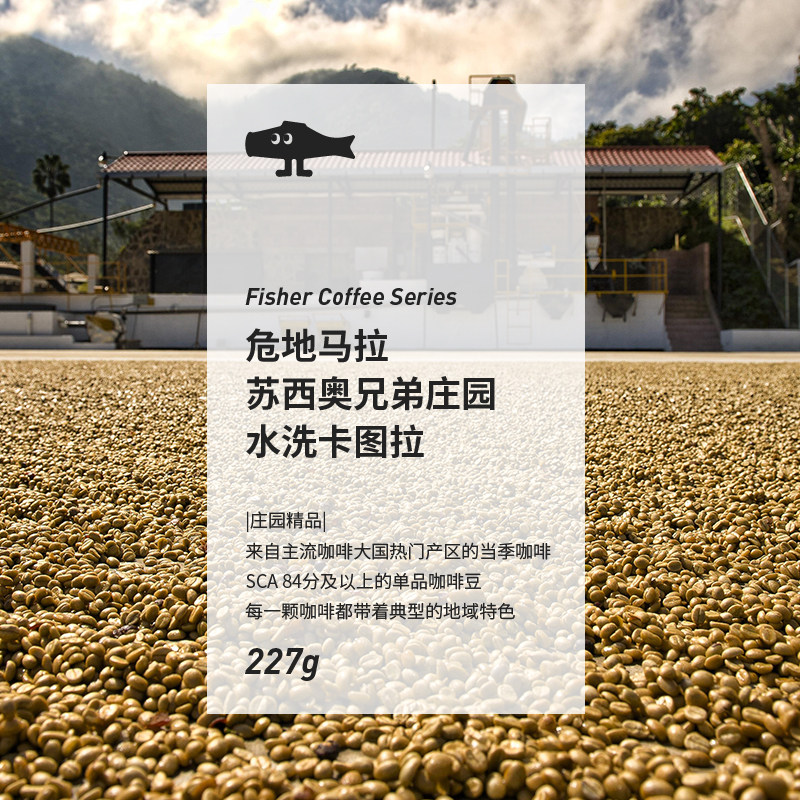 FISHERCOFFEE Deep-roasted Guatemala Susio Brothers Manor Boutique hand-washed coffee beans D227