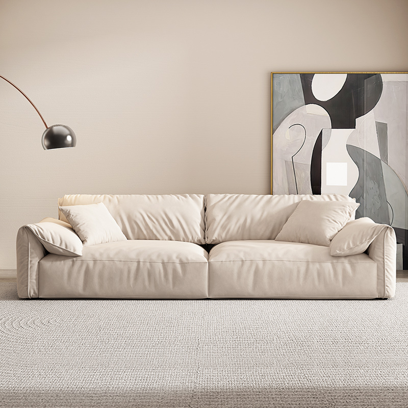 Тканевый диван в итальянском стиле, выполненный по технологической технологии, гостиная в небольшой квартире, простой и современный домашний диван для трех человек с ушками слона