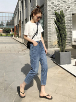 Spring and Autumn Jeans Women 2021 New High Waist Harlan Loose Skinny Small Casual Radish Daddy Pants