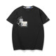 KM ຜູ້ຊາຍລະດູໃບໄມ້ປົ່ງແລະດູໃບໄມ້ລົ່ນໃຫມ່ແຂນສັ້ນ T-shirt ຜູ້ຊາຍຍີ່ຫໍ້ trendy ຄໍມົນ trendy printed patch ອອກແບບເສື້ອທີເຊີດໃສ່ພາຍໃນ